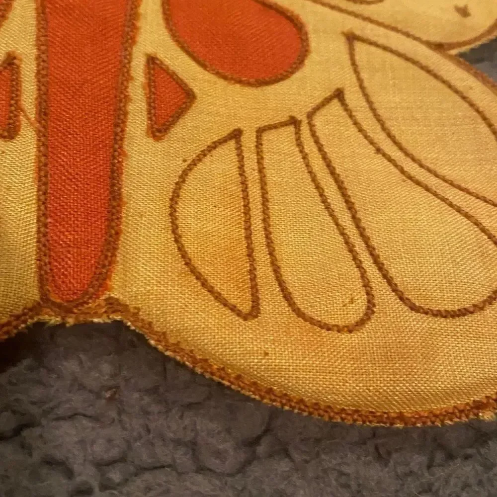 Vintage Butterfly Pot Holder Wall Hanger Set Of Two